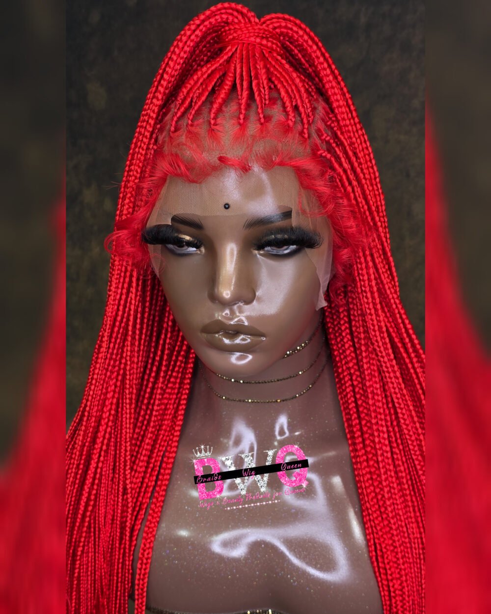 Nicole Knotless Box braid-Full Lace Red (Pre-Order) - Image 6