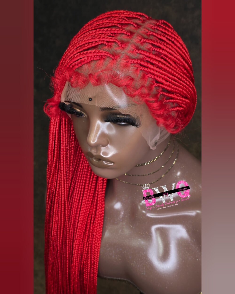 Nicole Knotless Box braid-Full Lace Red (Pre-Order) - Image 3