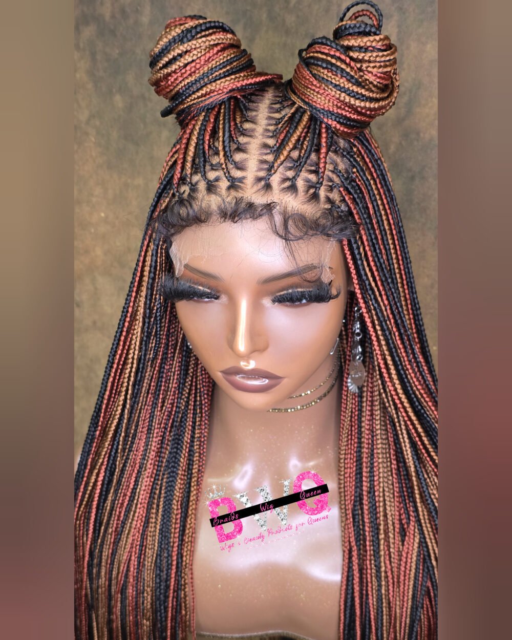 Kelly XSmall Knotless Braid - 5x5 HD Lace 1/30/burg (Pre-Order!) - Image 2