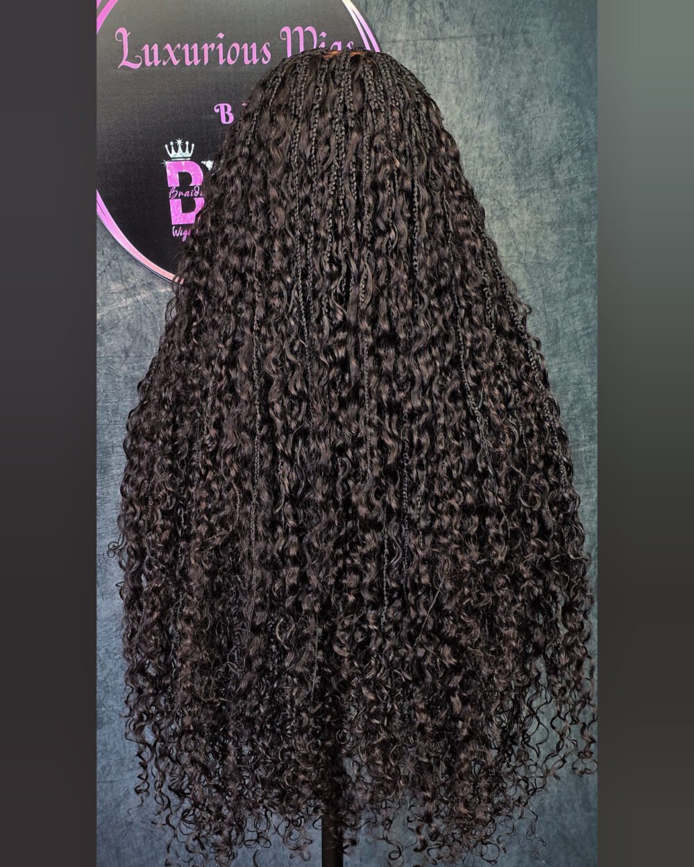 Kadija Hybrid Boho Knotless Wig-13x6 HD Frontal- NO SYNTHETIC Hair (Pre-Order) - Image 3