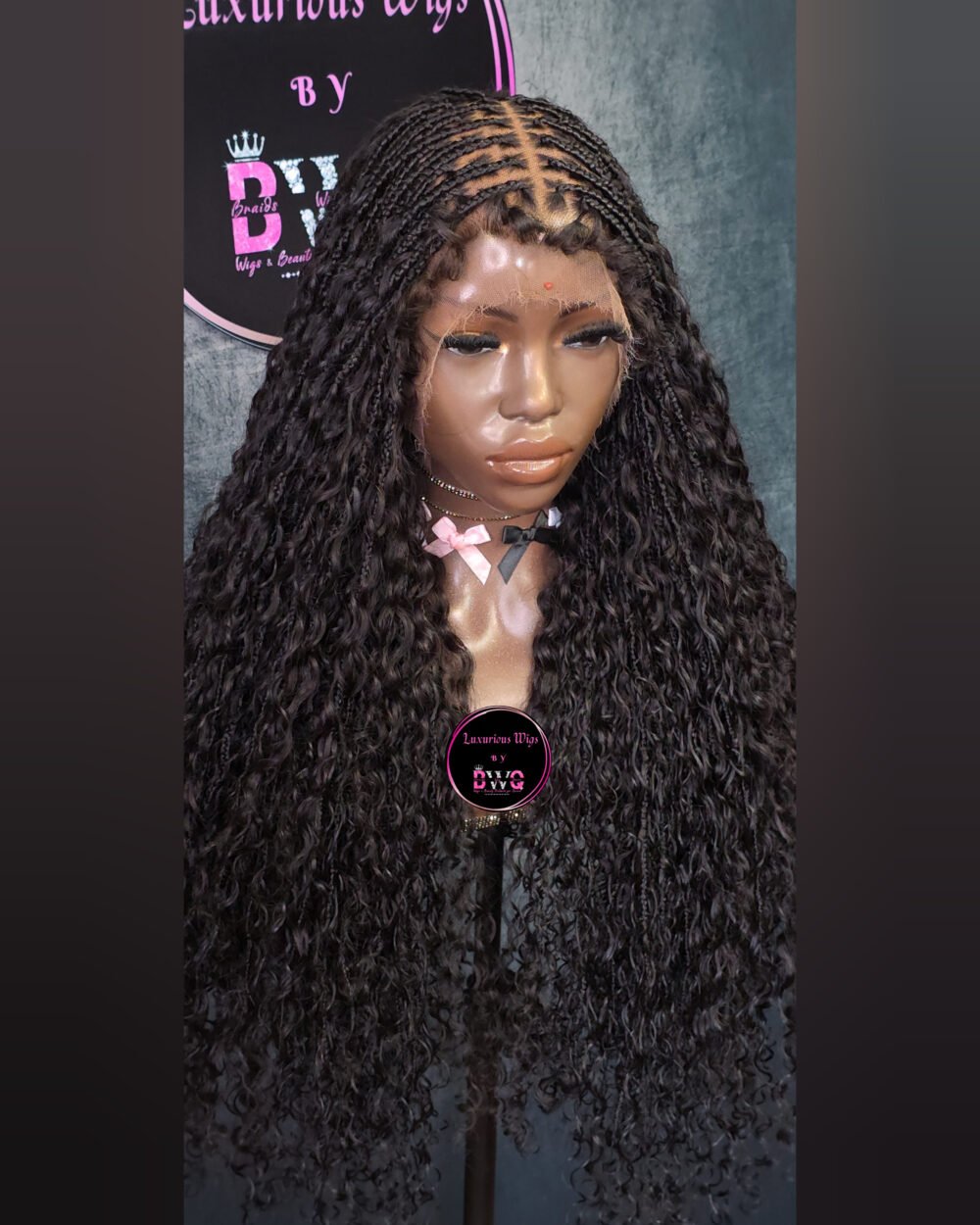 Kadija Hybrid Boho Knotless Wig-13x6 HD Frontal- NO SYNTHETIC Hair (Pre-Order) - Image 6