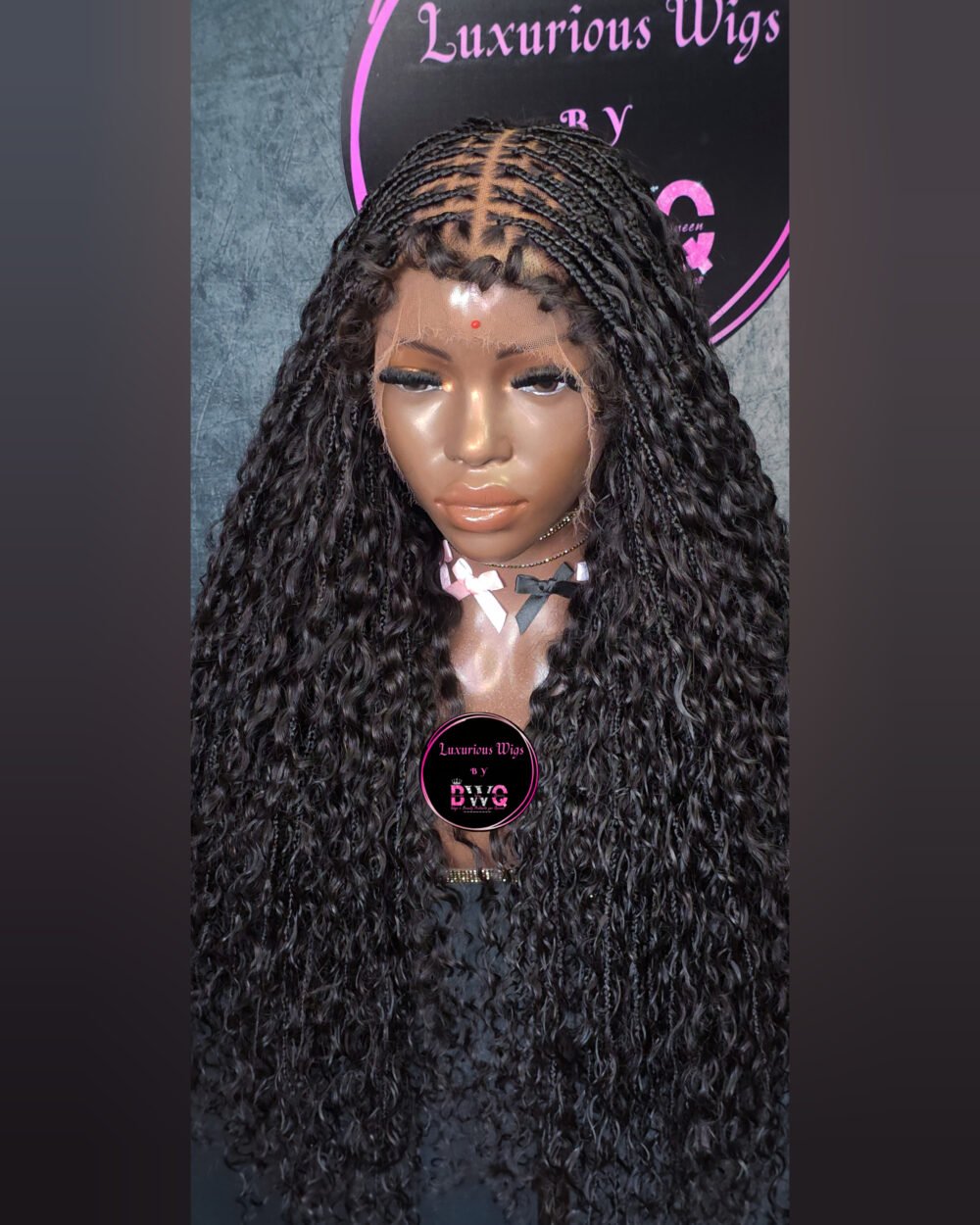 Kadija Hybrid Boho Knotless Wig-13x6 HD Frontal- NO SYNTHETIC Hair (Pre-Order) - Image 4