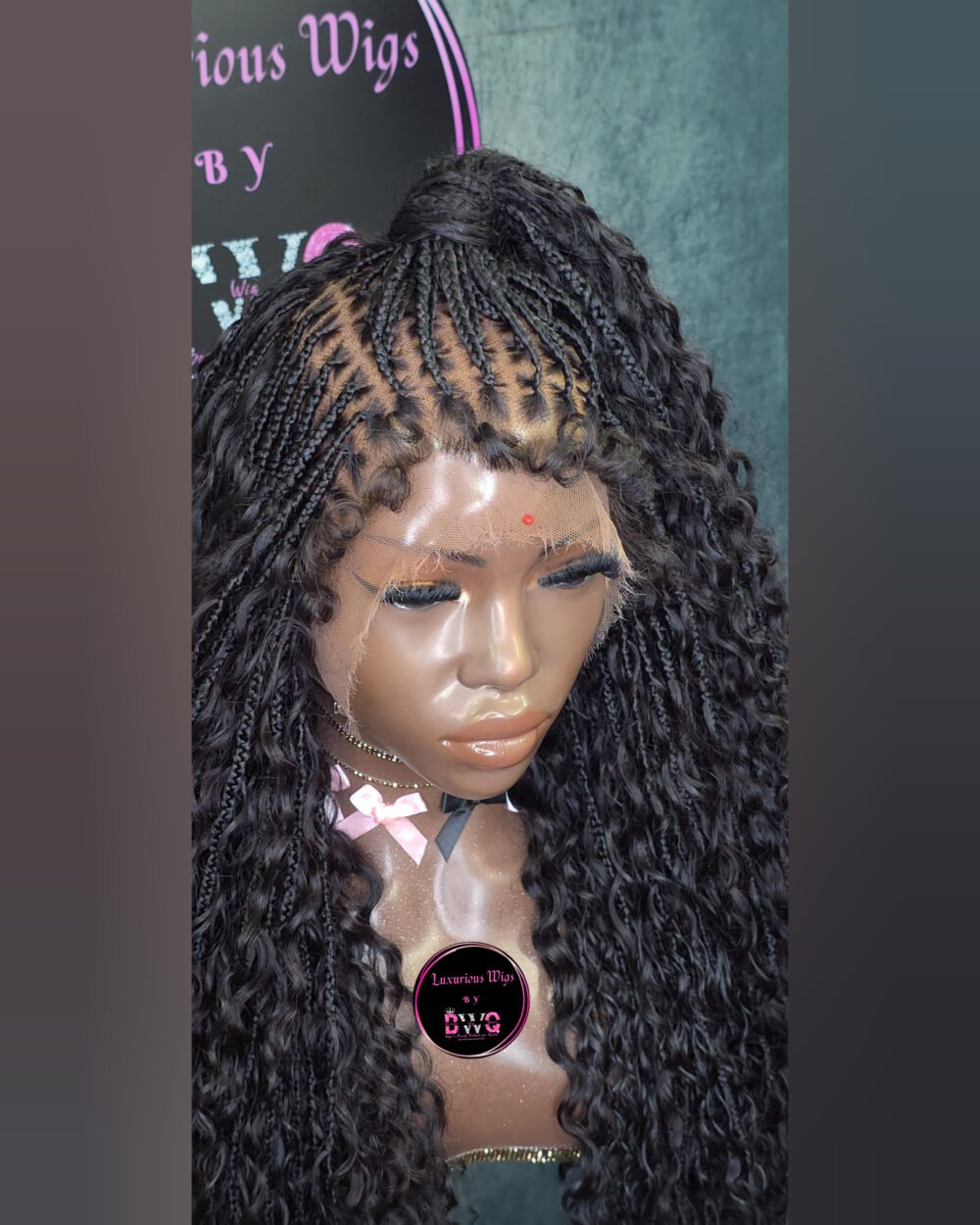 Kadija Hybrid Boho Knotless Wig-13x6 HD Frontal- NO SYNTHETIC Hair (Pre-Order) - Image 5