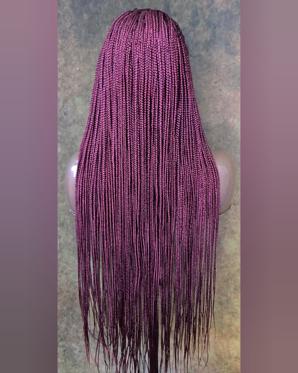 Nicole Knotless Box braid (Wine)-Full Lace - Image 3