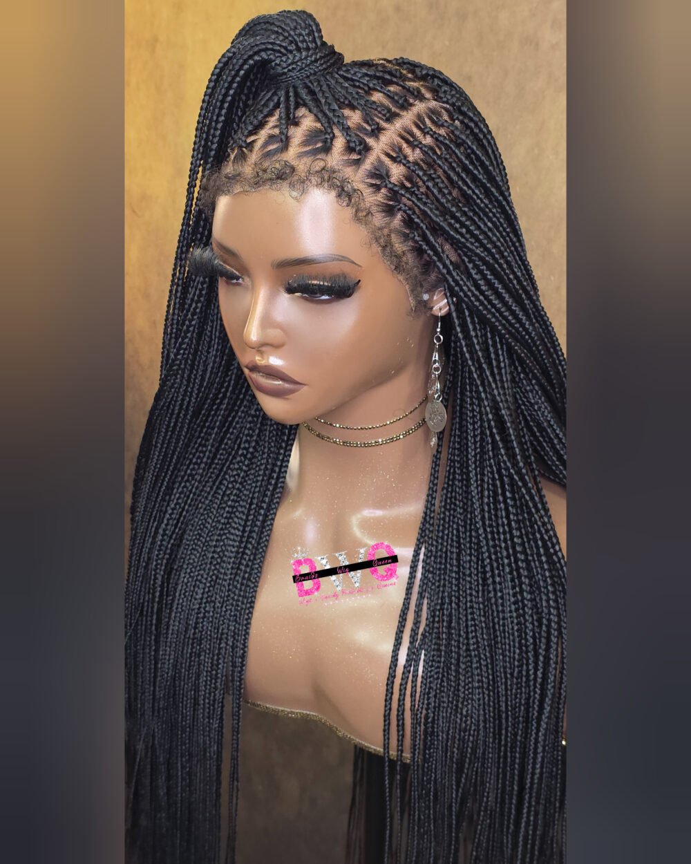 Ada Curly 4c Hairline Knotless Box Braid - 13x6 Frontal - Image 6
