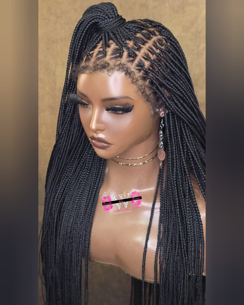 Ada Curly 4c Hairline Knotless Box Braid - 13x6 Frontal - Image 3