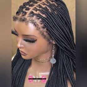 Ada Curly 4c Hairline Knotless Box Braid - 13x6 Frontal